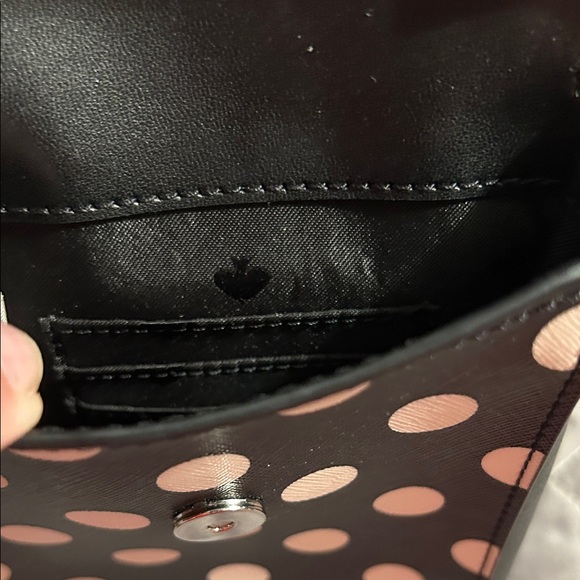 Kate Spade Black and White Polka Dot Crossbody Bag/cell phone bag. Adjust strap. - Picture 11 of 14